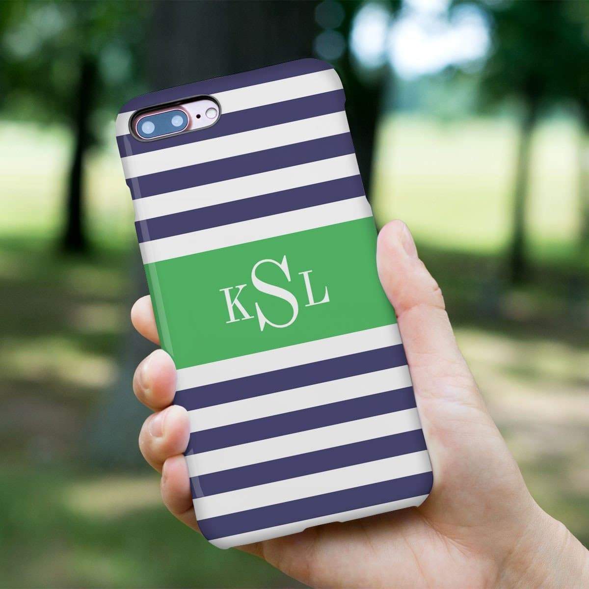 Stripe Monogram Case 44