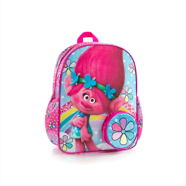 Heys SG_B07DGG3TSL_US Dream Works Trolls Hardside Rolling Luggage for Kids 16 Inch Pink