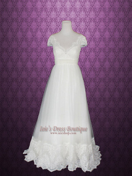 French Lace Tulle Wedding Dress