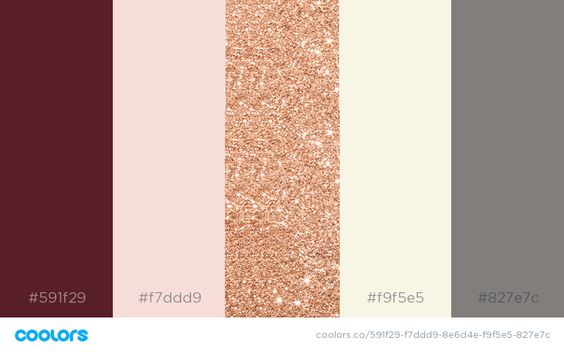 blush and burgundy color palette