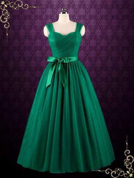 Green Tulle Ball Gown