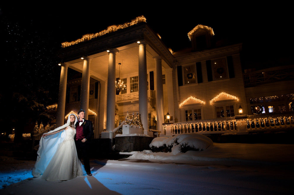 Erica Winter Wedding with Wedding Cloak