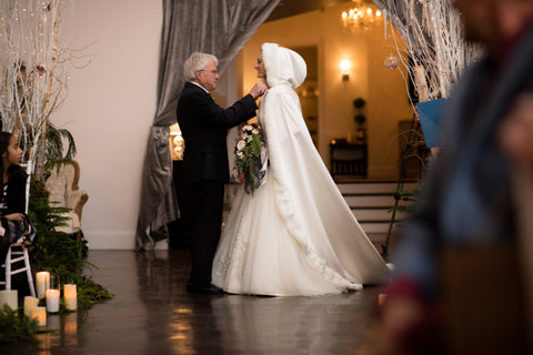 Wedding Cloak with Fur Edge