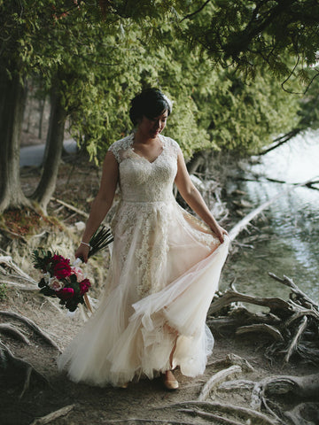 Blush Wedding Dress - Korynne