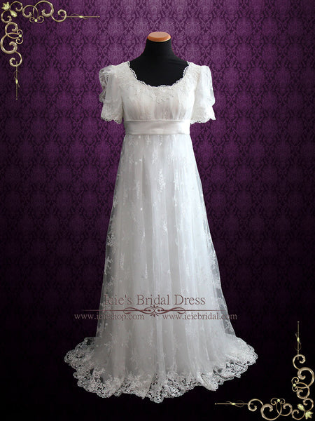 Regency Style Lace Wedding Dress