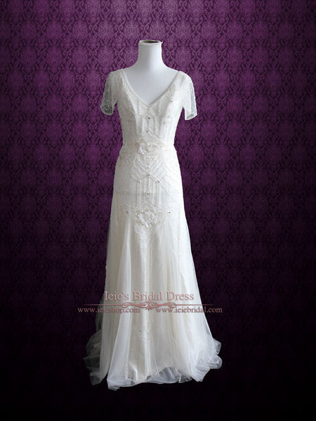 Glamorous 1920s Wedding Dress