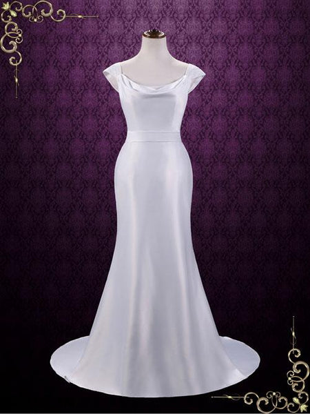 Simple Elegant Satin Wedding Dress