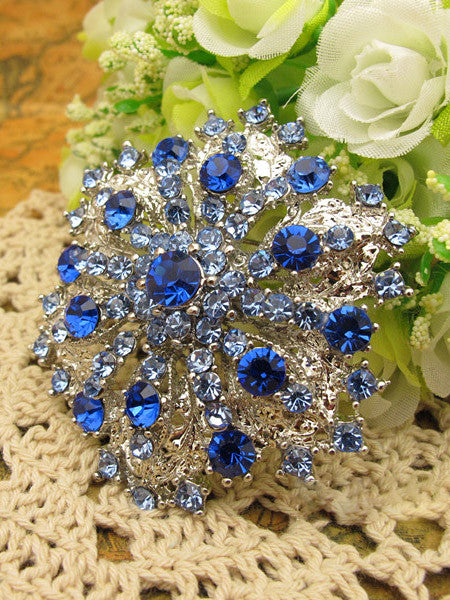 Something Blue Wedding Brooch