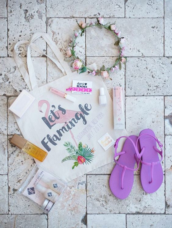 Summer Bachelorette Party Idea - Tote Bag Favors