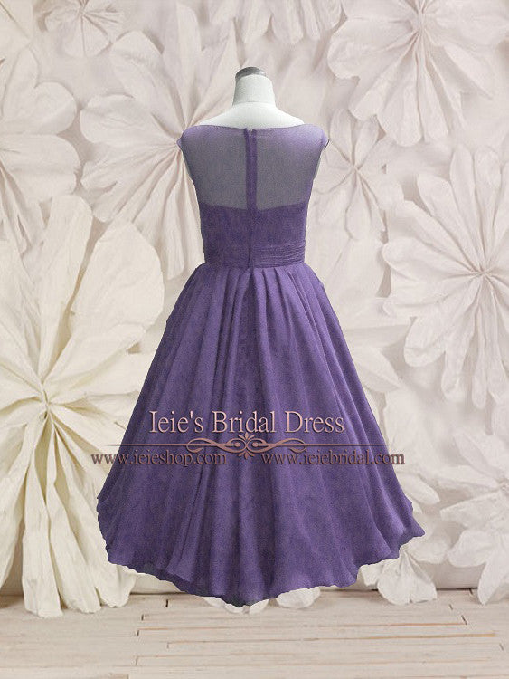 vintage inspired tea length chiffon formal prom dress sku yd12084 size ...