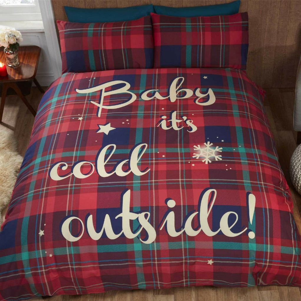 Baby It S Cold Outside Red Christmas Duvet Set Christmas Count