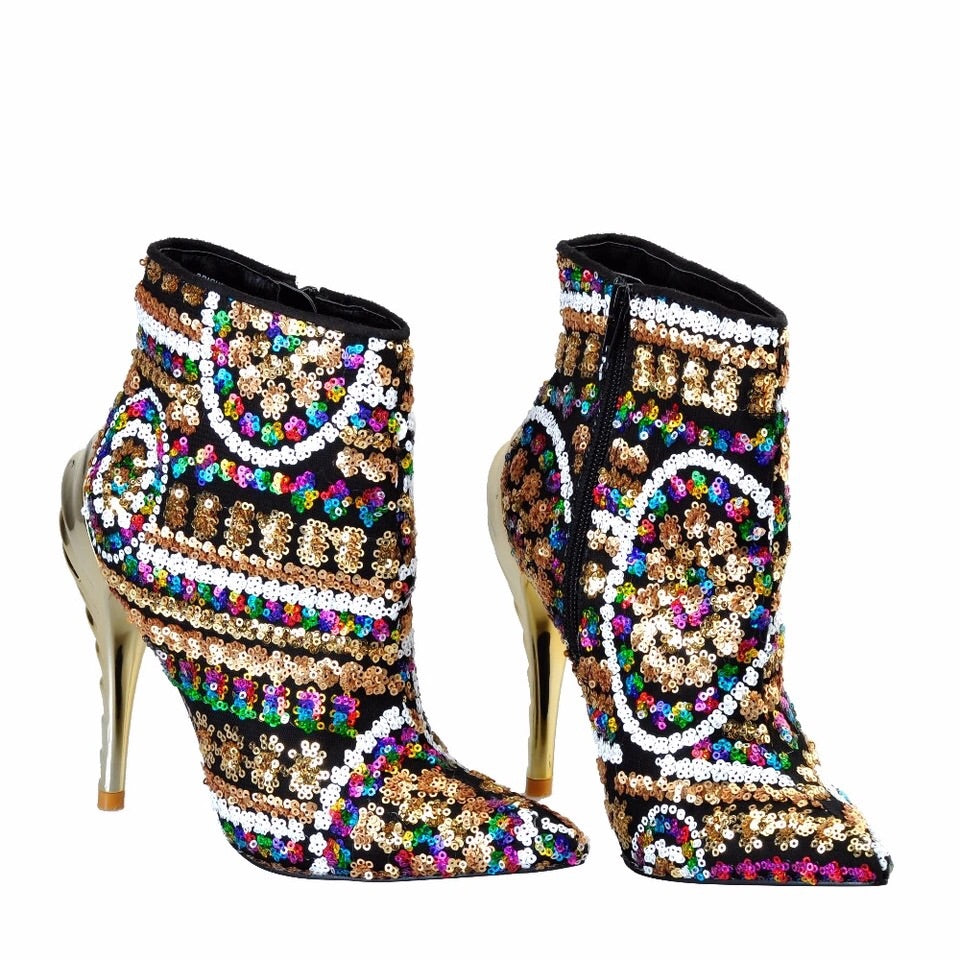 sequin booties