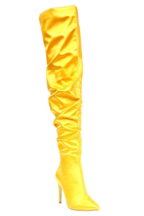 long yellow boots