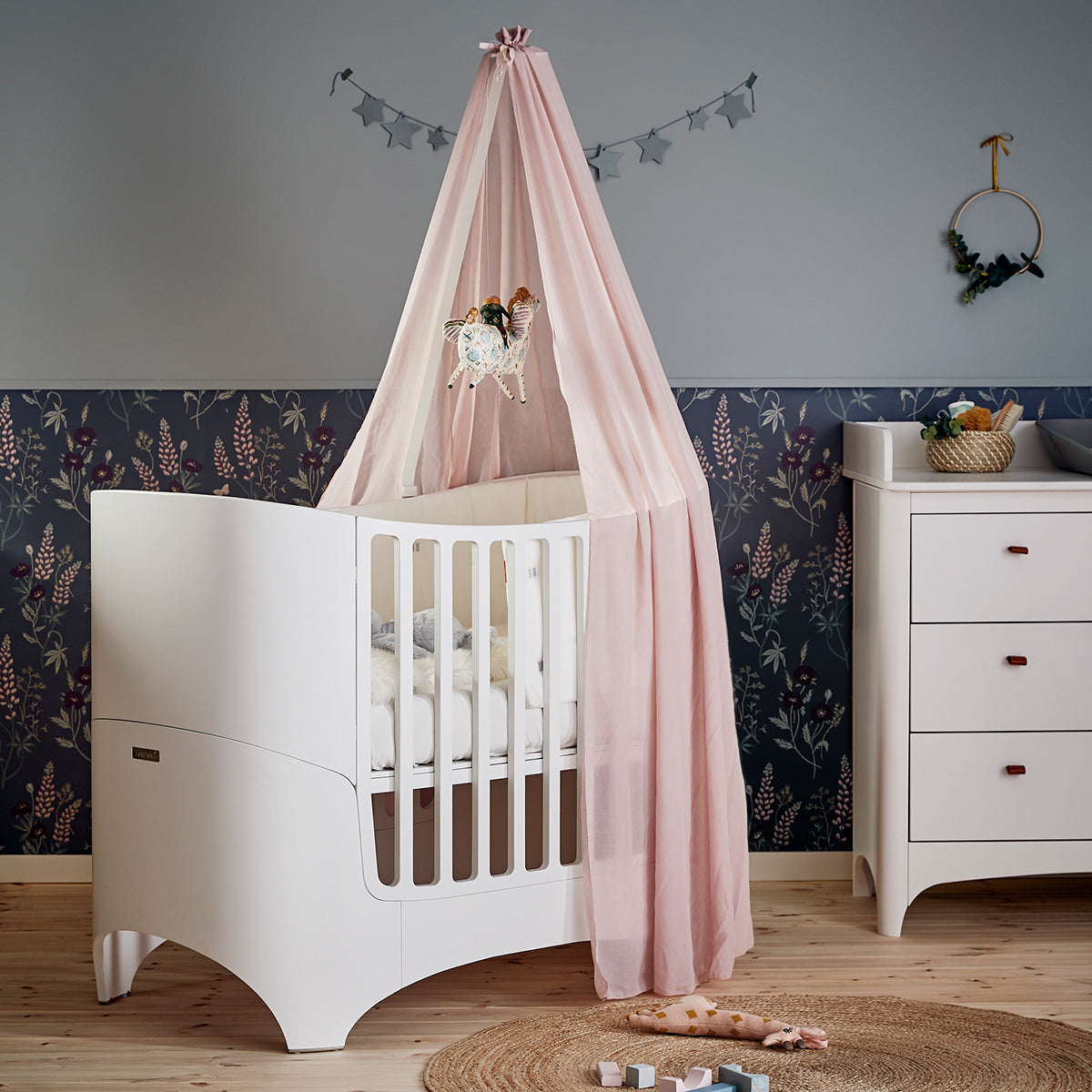 Mark roestvrij vijandigheid Leander Babybed Klamboe Stok | Wit – De Gele Flamingo