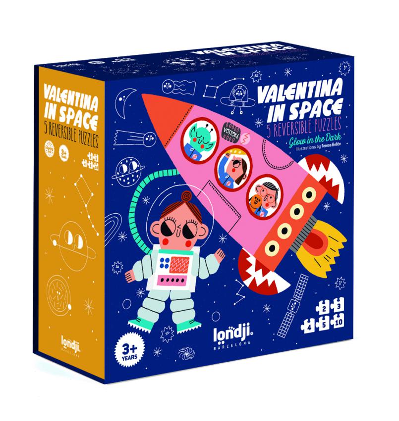 fiets volleybal knecht Londji Set van 5 puzzeltjes | Valentina In Space – De Gele Flamingo