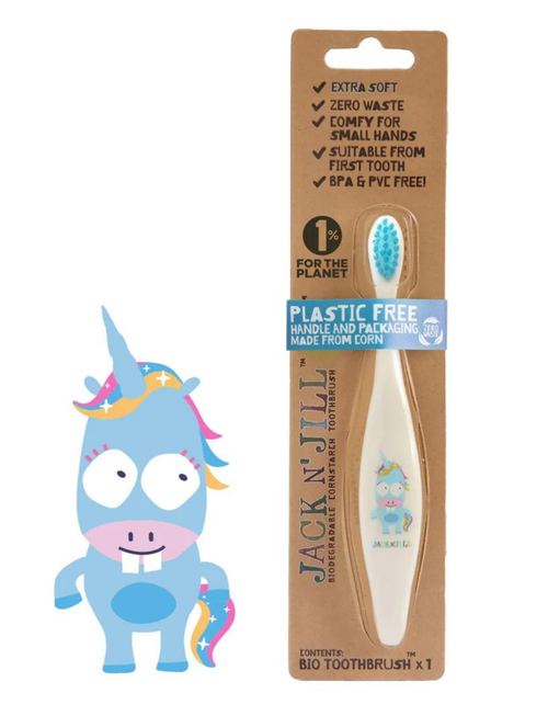 Jack N Jill Organic Tandenborstel Unicorn De Gele Flamingo 7522