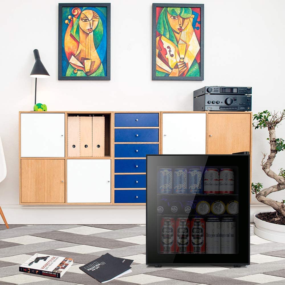 Kismile Beverage Refrigerator And Cooler 60 Can 1 6 Cu Ft Mini