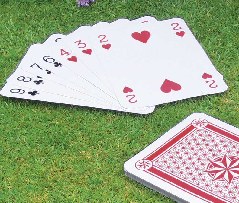 NEW A4 GIANT BIG PLAYING CARDS DECK FAMILY PARTY GAME OUTDOOR GARDEN BBQ MAGIC 