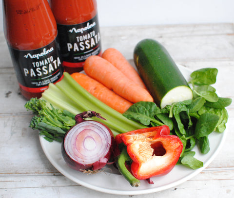 veggies and tomato sauce