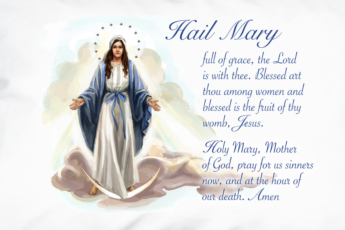 Hail Mary Prayer | Our Lady of Grace | Marian Prayer Pillowcases