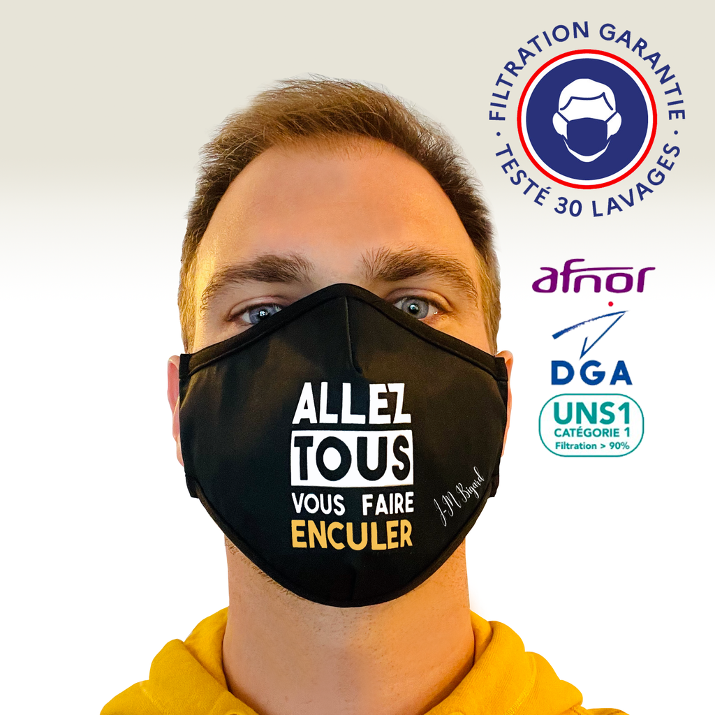 LOT DE 2 MASQUES « Allez tous vous faire enculer » UNS1