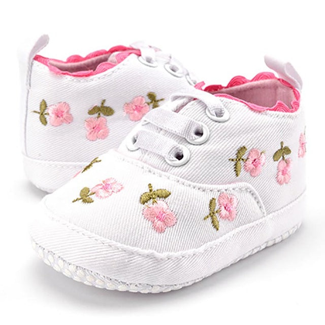 floral baby shoes