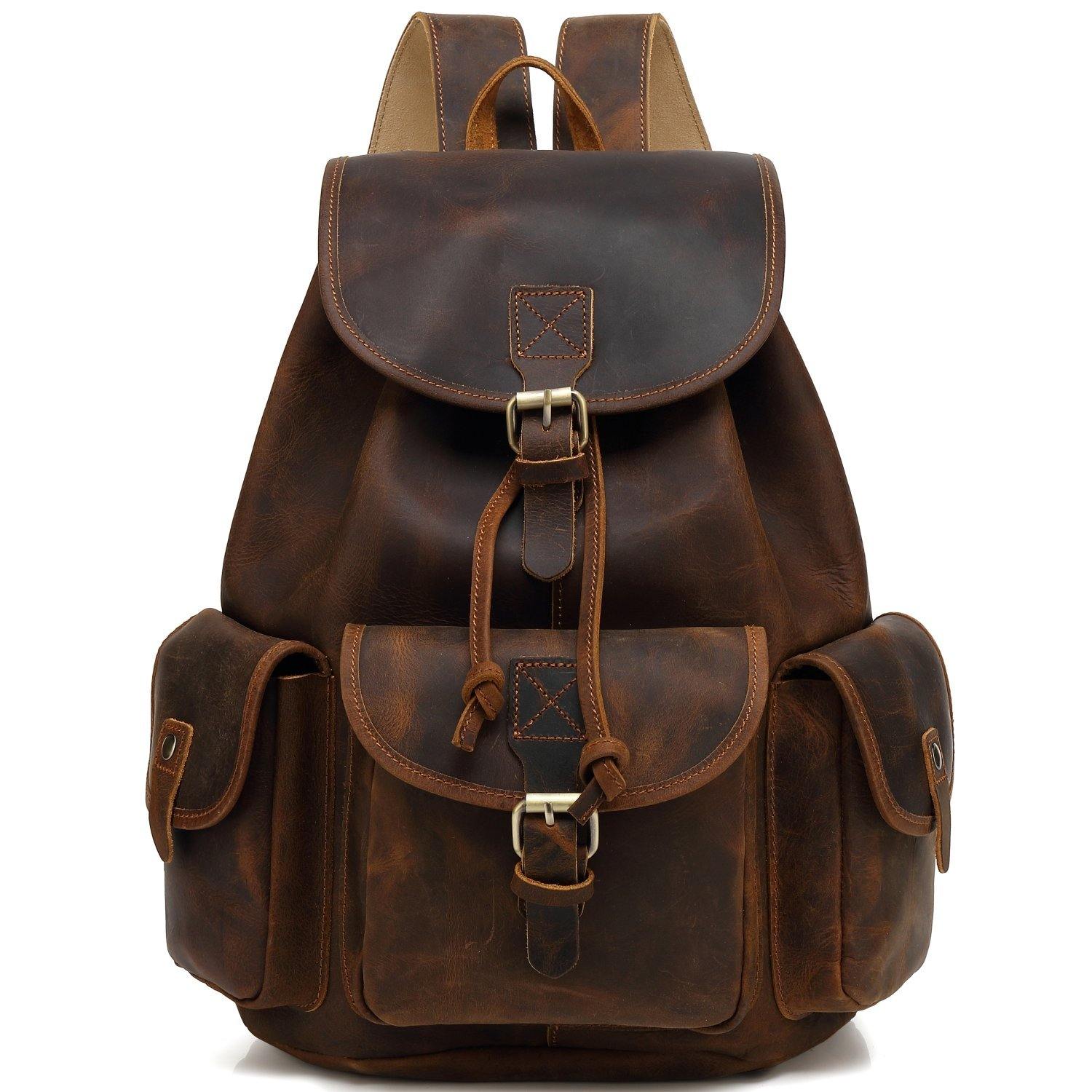 Leather Laptop Backpack The Palmas College School Bag – Leather
