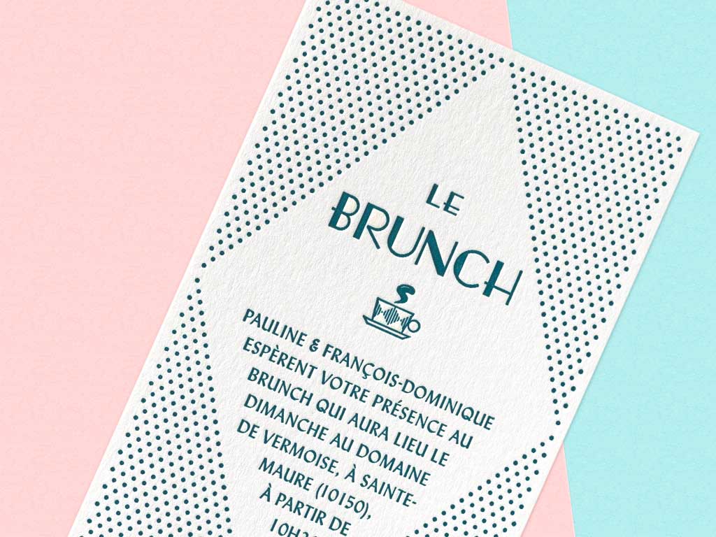 faire-part de mariage, letterpress