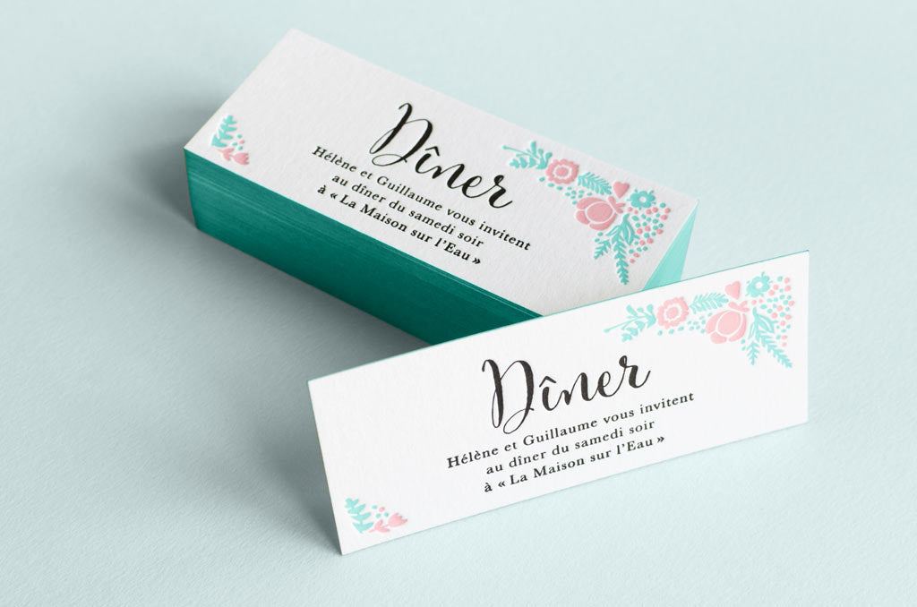 Faire-part de mariage letterpress