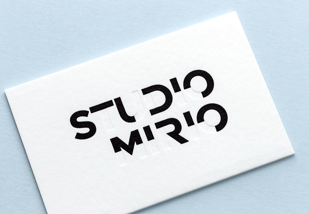 Carte de visite letterpress - design Studio Mirio - réalisation sur mesure Letterpress de Paris