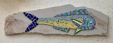 Mahi-Mahi Mosaics on Sandstone