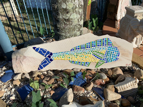 Mahi-Mahi Mosaics on Sandstone