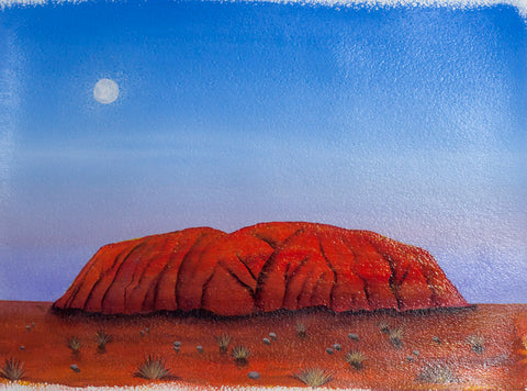 Red Brush Art Painting UluruKata Tjuta National Park Northern Territory Australia