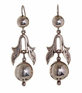Victorian Silver Metal Earrings