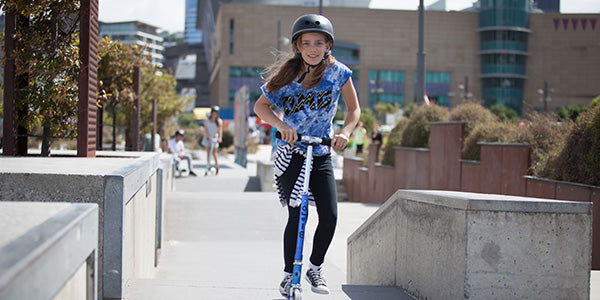 Scooting at the skate park is a great activity for kids