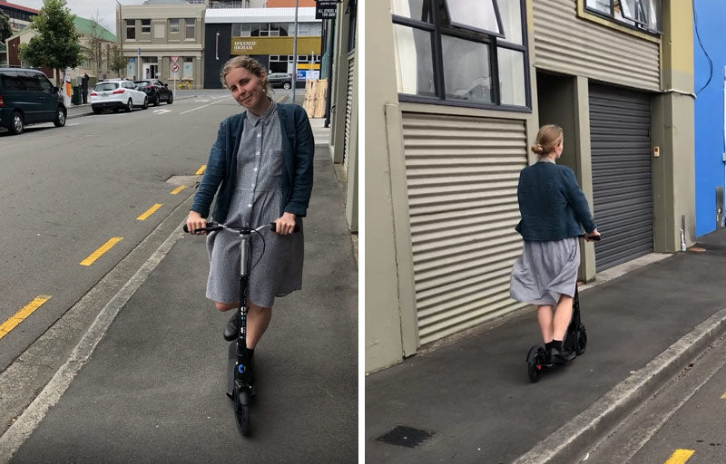 Hazel on her Downtown Scooter 