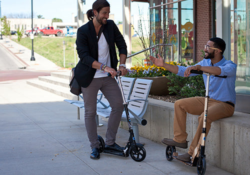 guys using adult scooters to get around