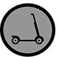 Shared Electric Scooter Icon 