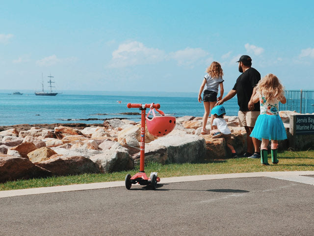 Scooting Family adventuring together 