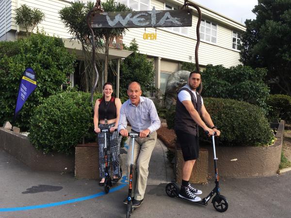 Weta Workshop team on their Micro Scooter fleet