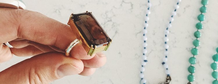 smoky quartz ring