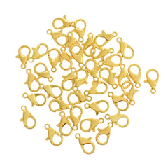 Gold Tone Lobster Clasps 12mm x 6mm - 20 Clasps - FF206