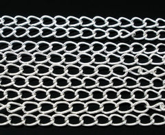 BULK Silver Tone Curb Chain 32Ft - 3.5mm - FD082