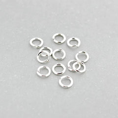 Silver Tone Jump Rings 4mm x 0.7mm - Open 21 Gauge - 250 Rings - J001