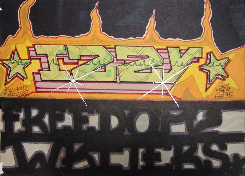 IZ THE WIZ "Freedom Writers" Black Book Drawing DirtyPilot