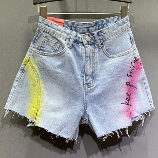 loose leg denim shorts