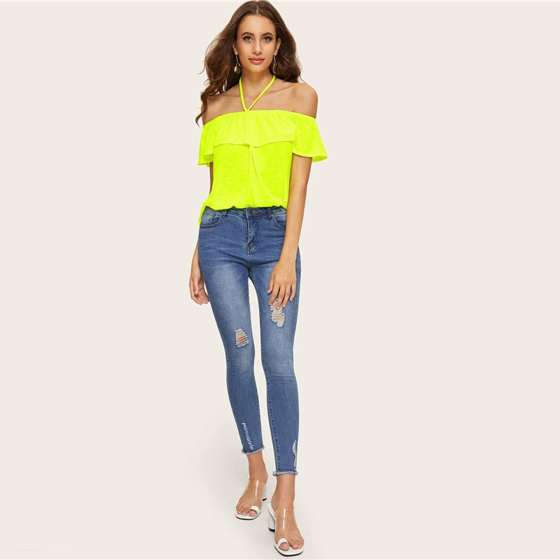 bright yellow summer tops