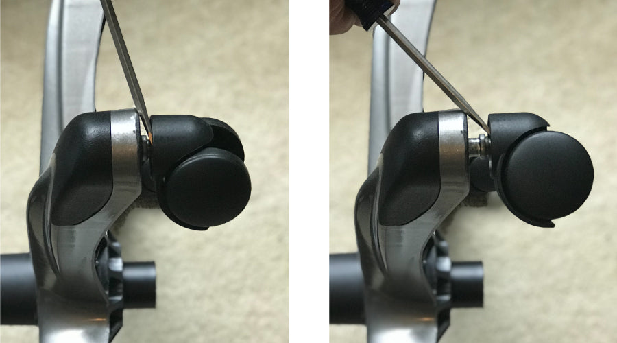 remove chair wheel with screwdriver