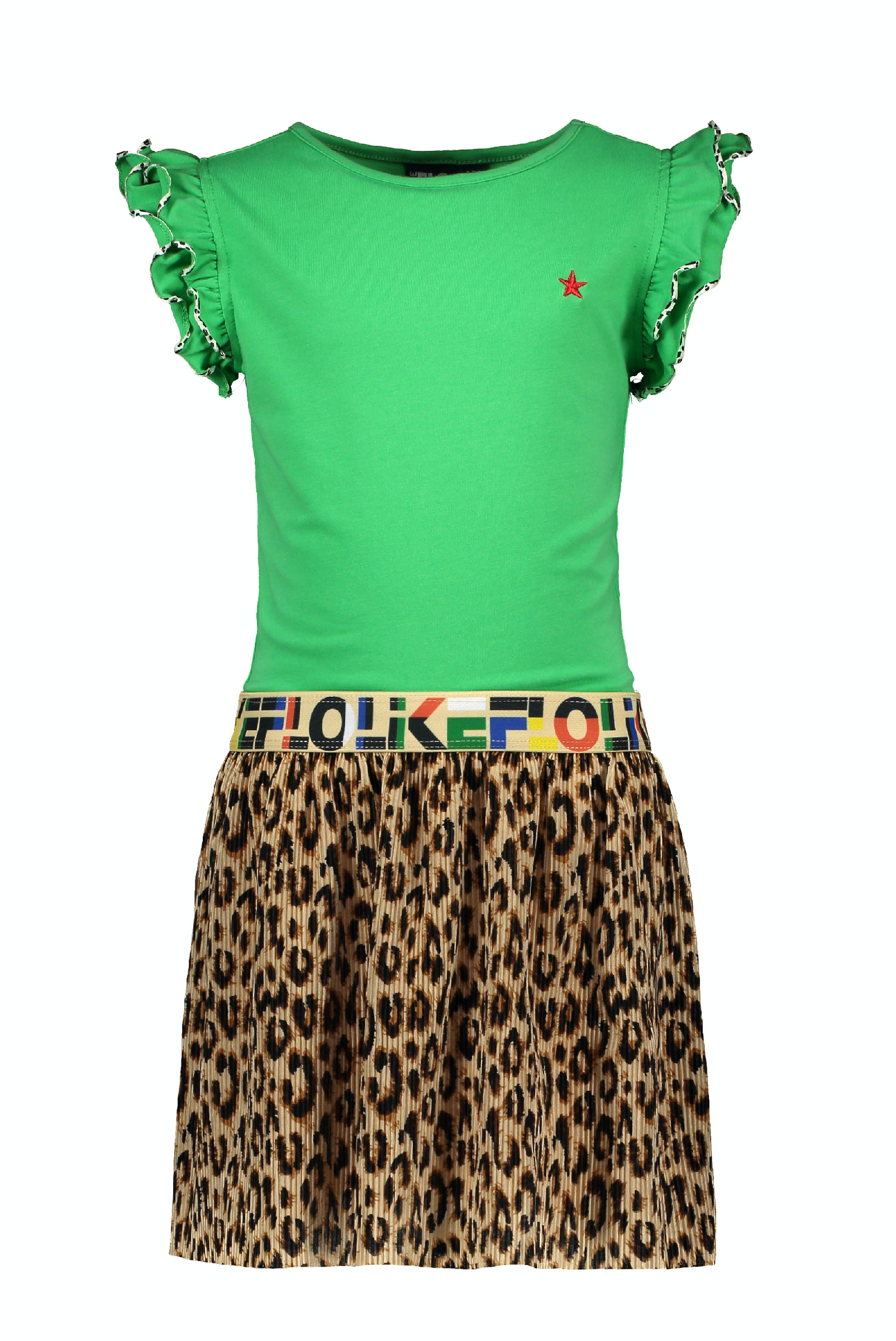 Flo girls green with AO plisse skirt