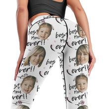 Custom Woman's Face Leggings Yoga Pants - Best Mom Ever